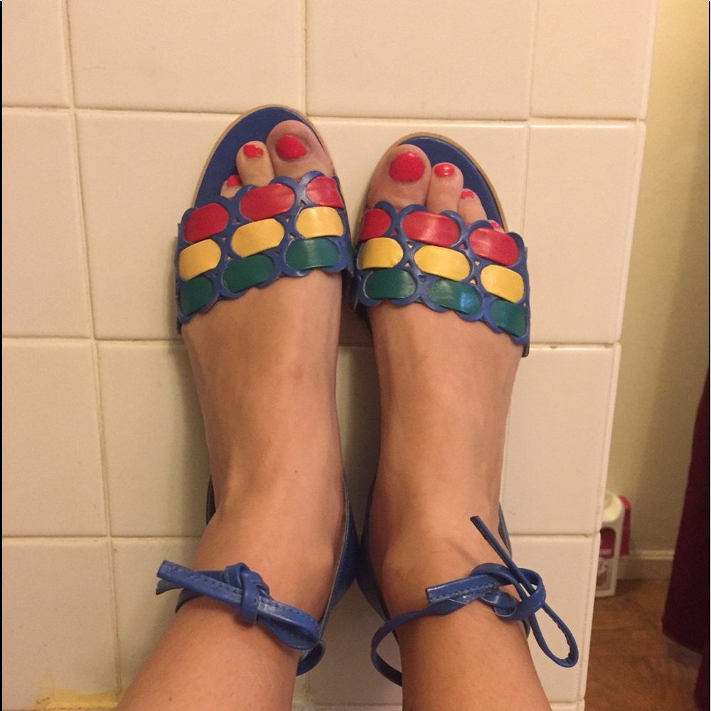 COPY - Vintage Westie’s multi color sandals.